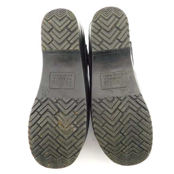 SANITA Blue Swirl Marble Leather Slip-on Comfort Clogs 39 - Picture 6 of 9